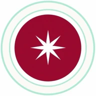 Online Casino Australia crest: a white star on a wine red disc